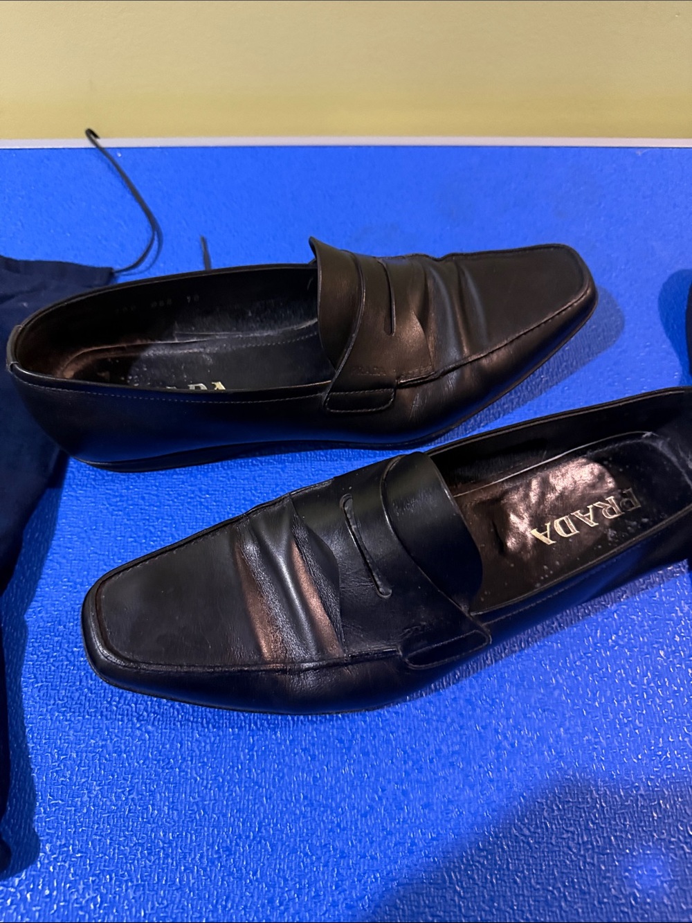Prada Square Toe Penny Loafers - Picture 2 of 8
